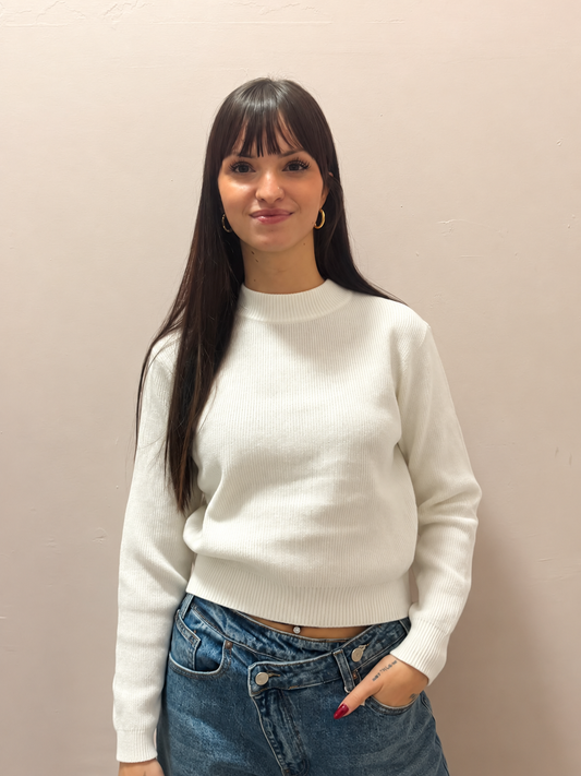Maglione Donna a Costine Girocollo Piu colori