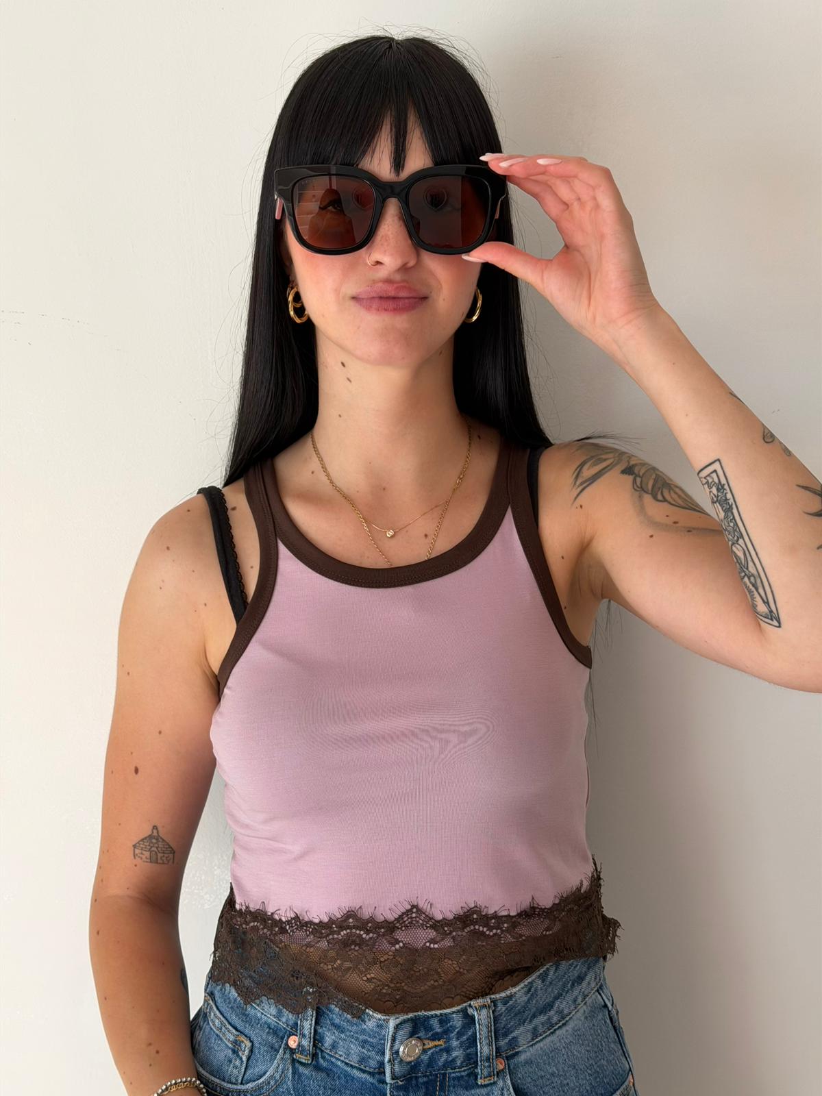 Top Crop Con Pizzo