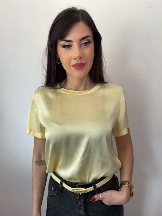 T-shirt satin manica corta