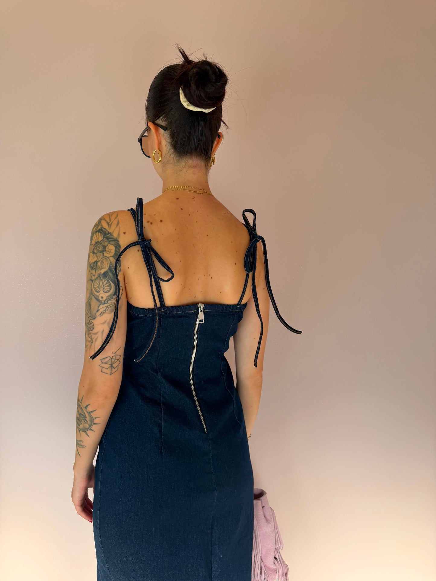 Abito lungo in denim