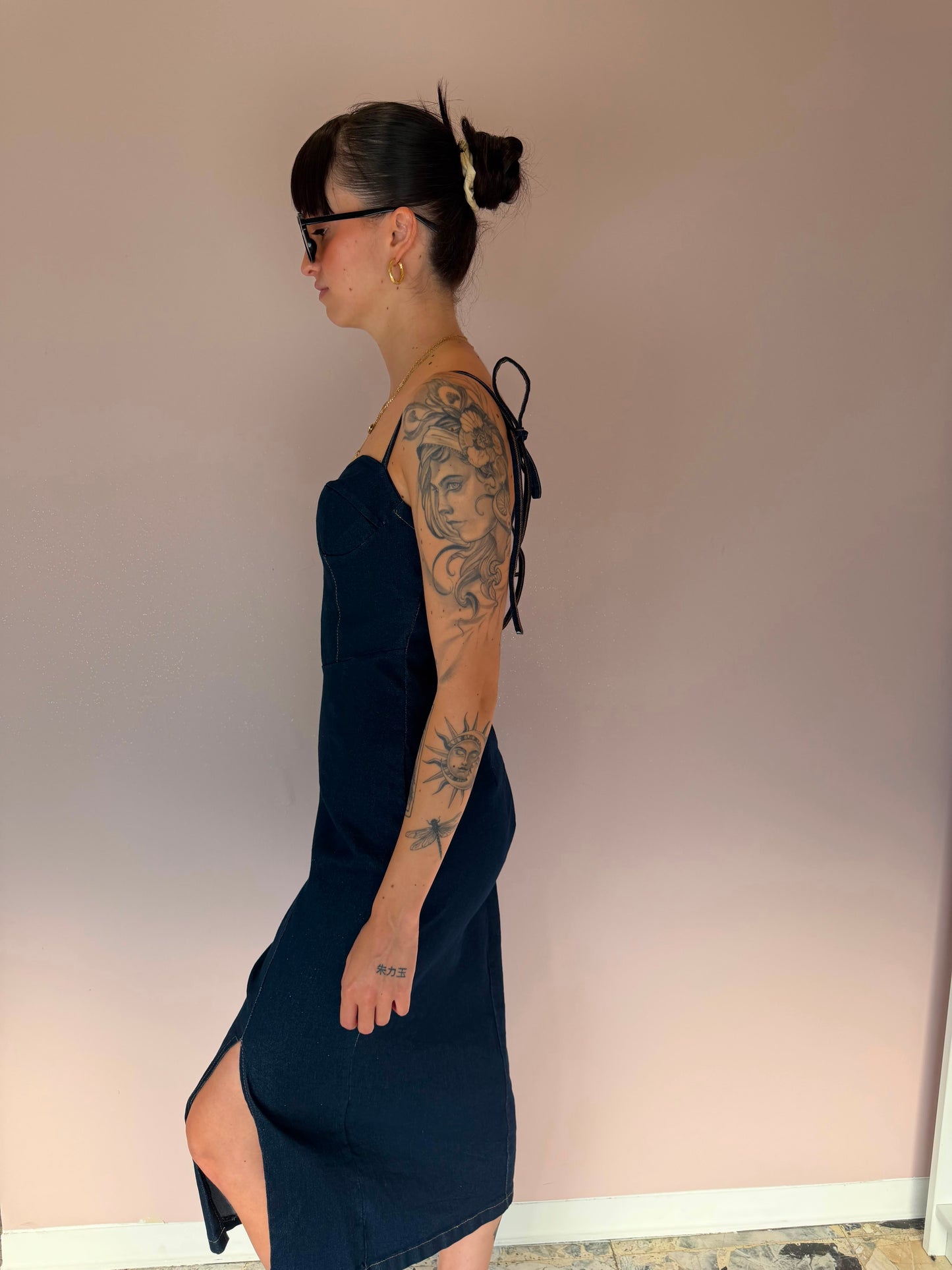 Abito lungo in denim