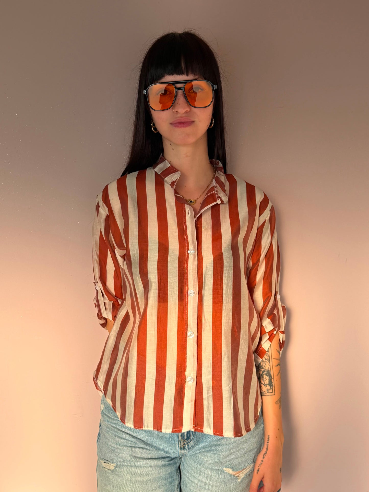 Camicia a Righe Coreana