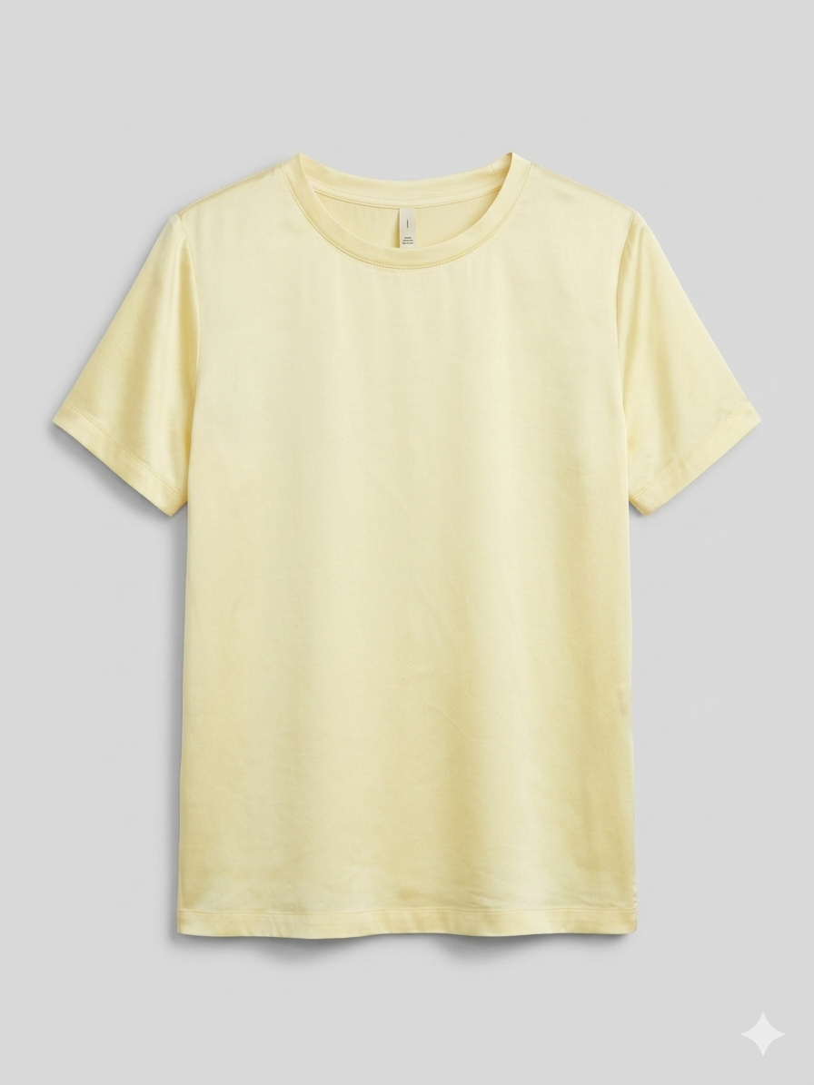 T-shirt satin manica corta
