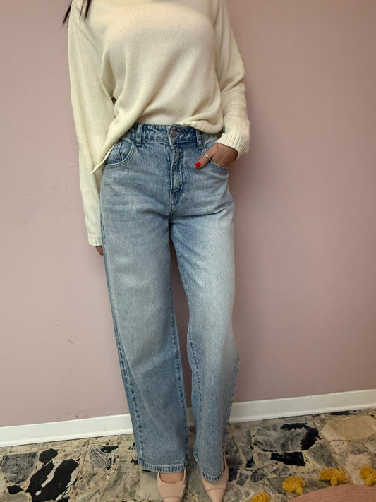 Jeans Con Tasca Rosa