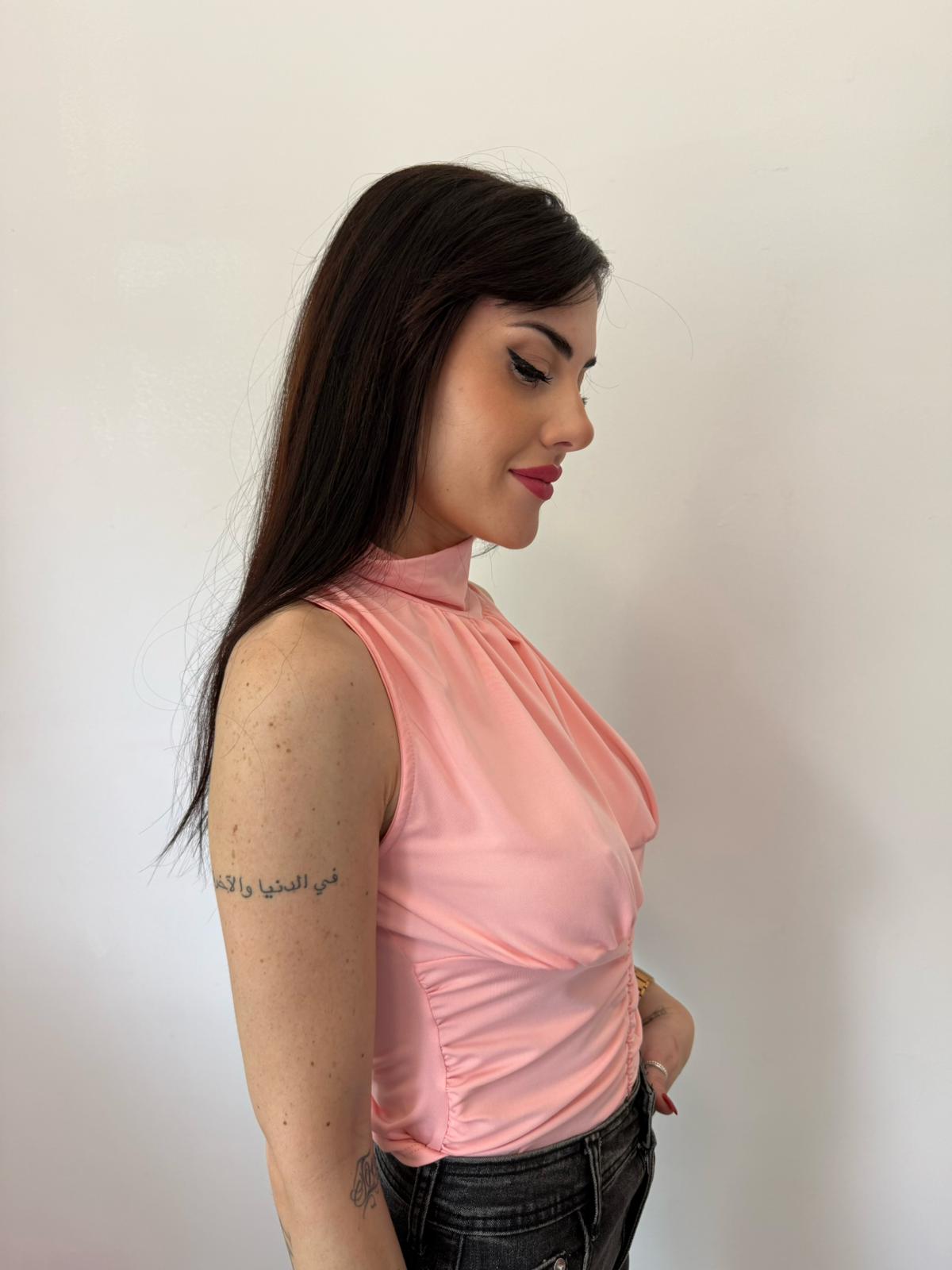 Top Rosa con Cut-Out
