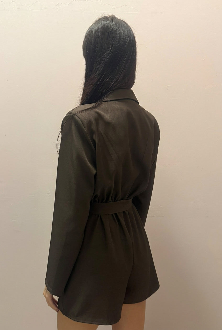 Tutina Blazer Marrone e nero