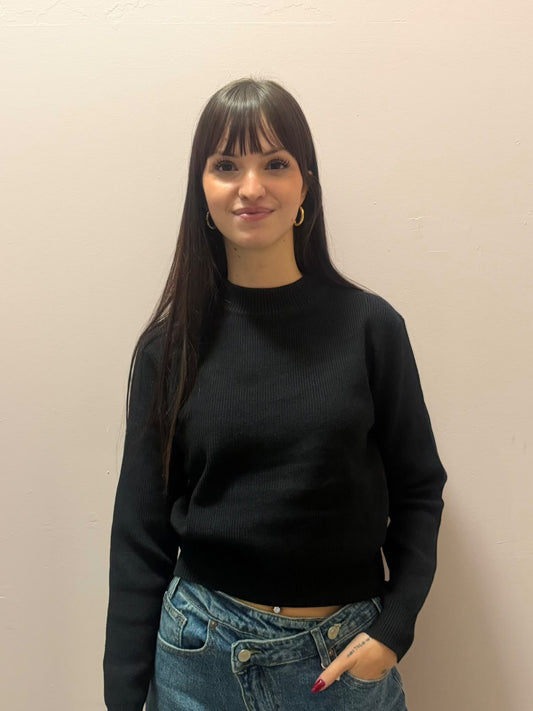 Maglione Donna a Costine Girocollo Piu colori