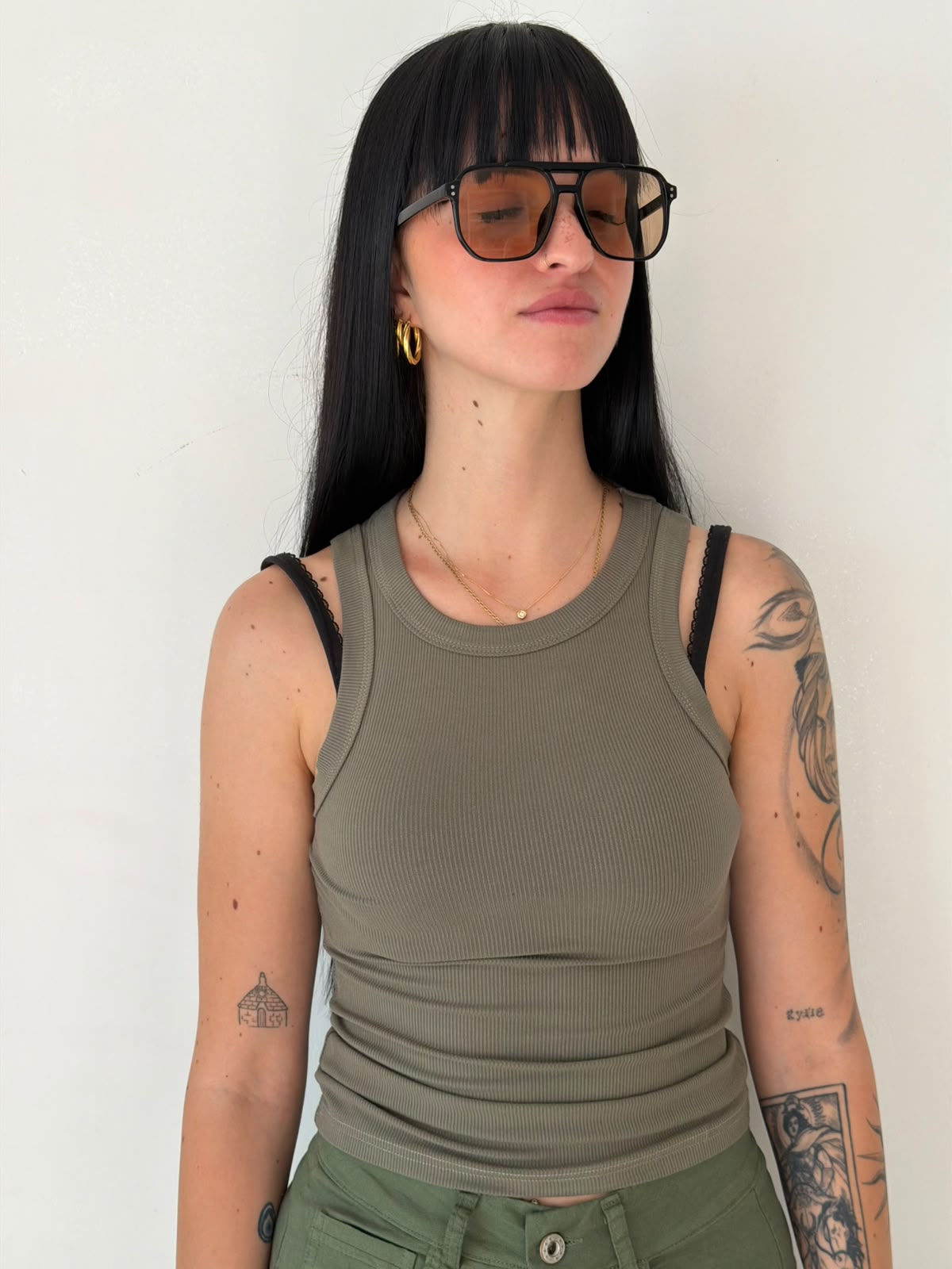 Canotta Basic Con Scollo Americana